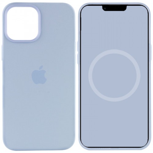Чохол Silicone case (AAA) with Magsafe and Animation для Apple iPhone 12 Pro Max (6.7") Блакитний / Cloud Blue