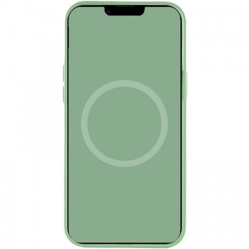 Чохол Silicone case (AAA) with Magsafe and Animation для Apple iPhone 12 Pro Max (6.7") Зелений / Pistachio