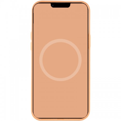 Чохол Silicone case (AAA) with Magsafe and Animation для Apple iPhone 12 Pro Max (6.7") Помаранчевий / Cantaloupe