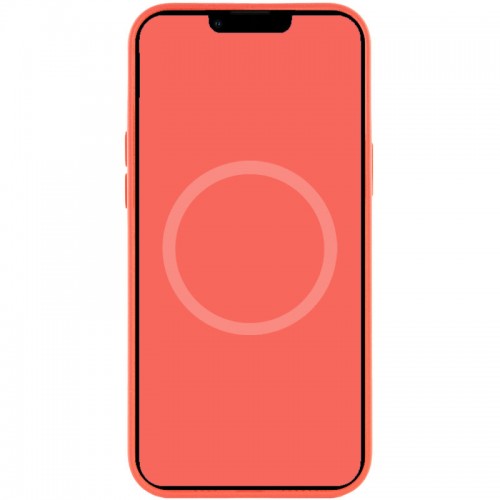 Чохол Silicone case (AAA) with Magsafe and Animation для Apple iPhone 12 Pro Max (6.7") Помаранчевий / Pink citrus