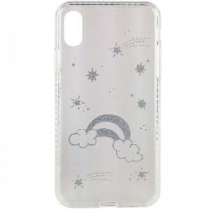 TPU+Glass чохол Aurora Space для Apple iPhone XS Max (6.5") Райдуга