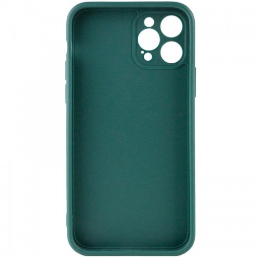 Силіконовий чохол Candy Full Camera для Apple iPhone 12 Pro Max (6.7") Зелений / Dark green