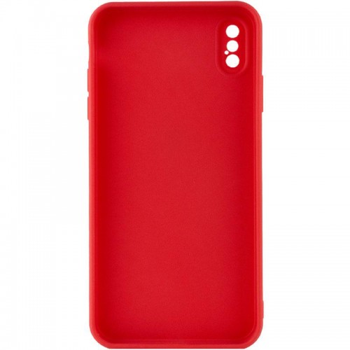 Силіконовий чохол Candy Full Camera для Apple iPhone X / XS (5.8") Червоний / Camellia