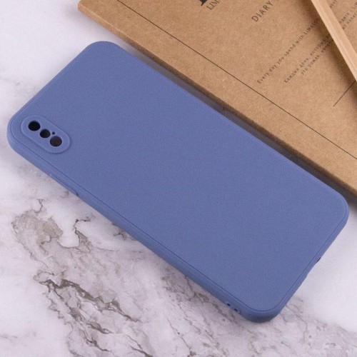 Силіконовий чохол Candy Full Camera для Apple iPhone XS Max (6.5") Блакитний / Mist blue