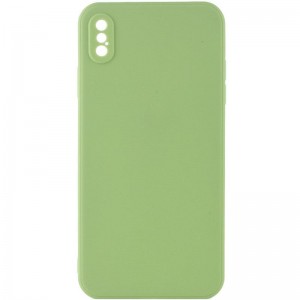 Силіконовий чохол Candy Full Camera для Apple iPhone XS Max (6.5") Фісташковий