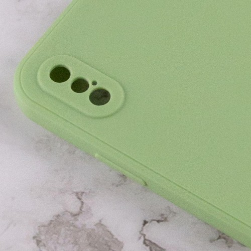 Силіконовий чохол Candy Full Camera для Apple iPhone XS Max (6.5") Фісташковий