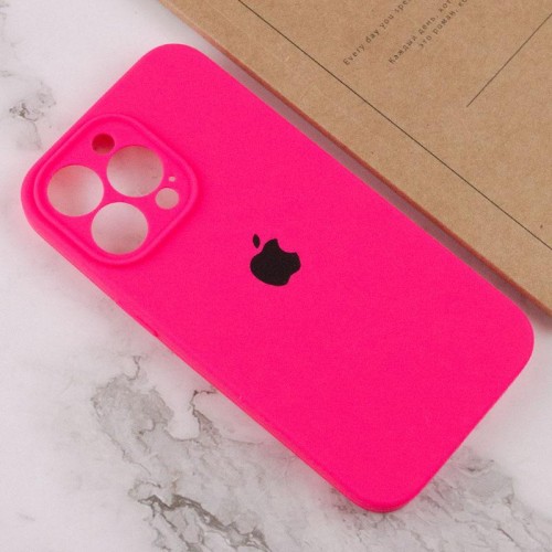 Чохол Silicone Case Full Camera Protective (AA) для Apple iPhone 13 Pro (6.1") Рожевий / Barbie pink