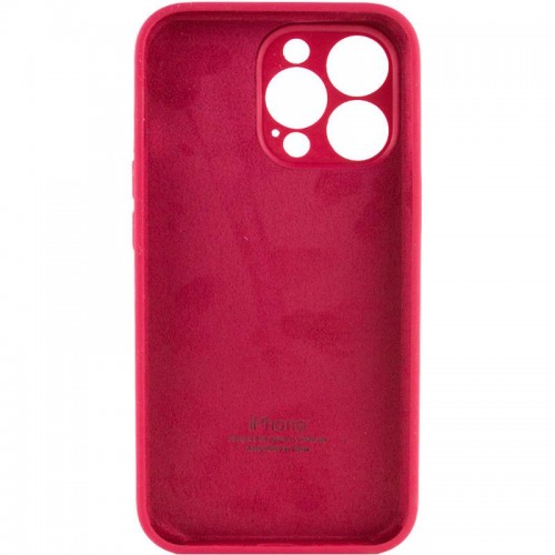 Чохол Silicone Case Full Camera Protective (AA) для Apple iPhone 13 Pro (6.1") Червоний / Rose Red