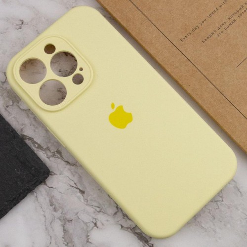 Чохол Silicone Case Full Camera Protective (AA) для Apple iPhone 13 Pro (6.1") Жовтий / Mellow Yellow