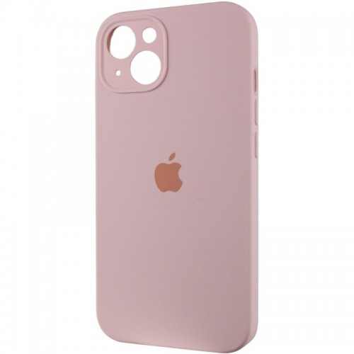 Чехол Silicone Case Full Camera Protective (AA) для Apple iPhone 13 (6.1") Розовый / Chalk Pink