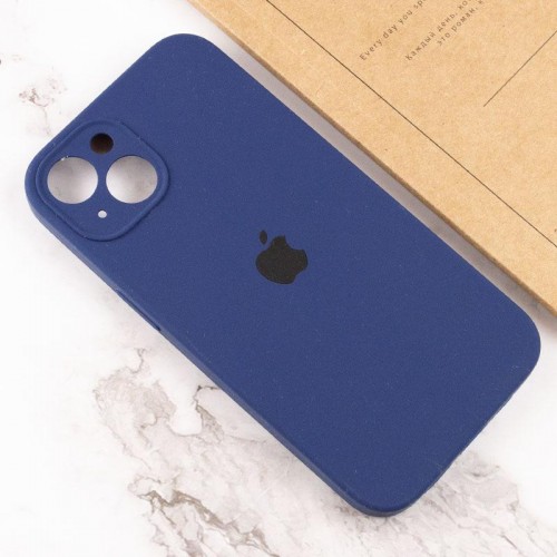 Чохол Silicone Case Full Camera Protective (AA) для Apple iPhone 13 (6.1") Синій / Deep navy