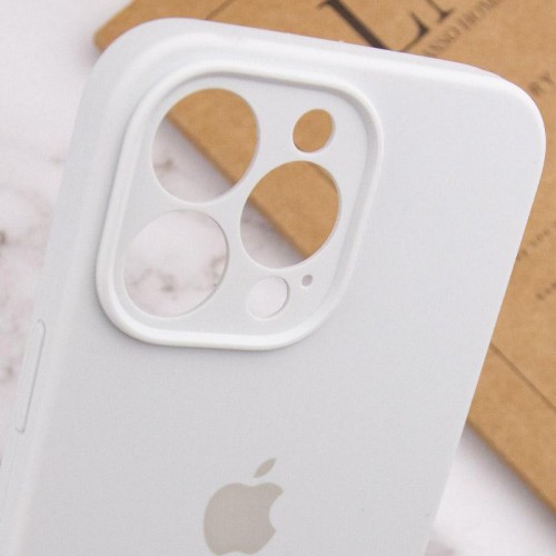 Чохол Silicone Case Full Camera Protective (AA) для Apple iPhone 13 Pro Max (6.7") Білий / White