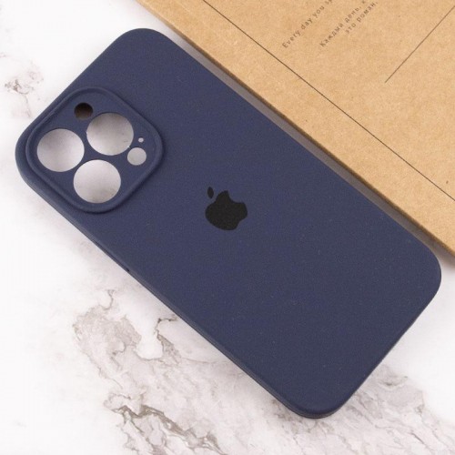 Чохол Silicone Case Full Camera Protective (AA) для Apple iPhone 13 Pro Max (6.7") Темно-синій / Midnight blue