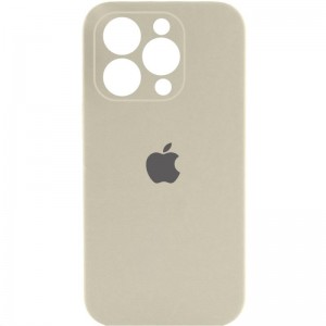 Чохол Silicone Case Full Camera Protective (AA) для Apple iPhone 13 Pro Max (6.7") Бежевий / Antique White
