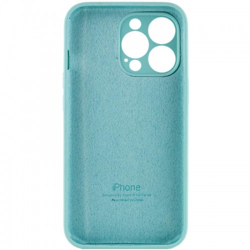 Чохол Silicone Case Full Camera Protective (AA) для Apple iPhone 13 Pro Max (6.7") Бірюзовий / Marine Green