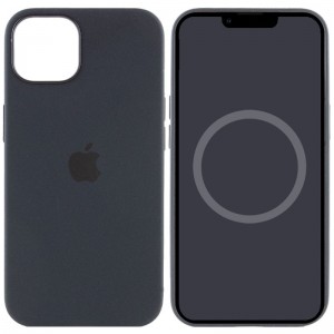 Чехол Silicone case (AAA) с Magsafe и анимацией для Apple iPhone 13 (6.1") Чёрный / Midnight