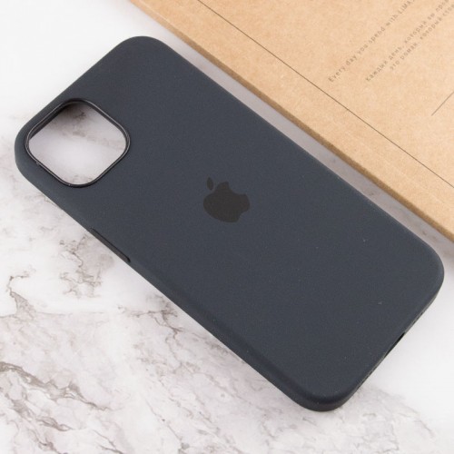 Чехол Silicone case (AAA) с Magsafe и анимацией для Apple iPhone 13 (6.1") Чёрный / Midnight