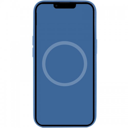 Чехол Silicone case (AAA) с Magsafe и анимацией для Apple iPhone 13 (6.1") Синий / Blue Jay