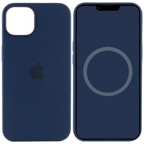 Чехол Silicone case (AAA) with Magsafe and Animation для Apple iPhone 13 (6.1") Синий / Abyss Blue