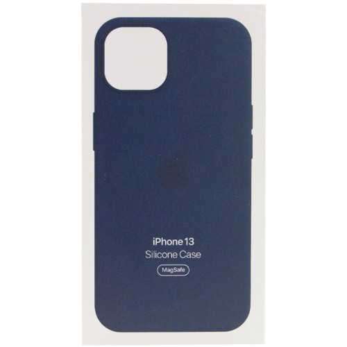 Чехол Silicone case (AAA) with Magsafe and Animation для Apple iPhone 13 (6.1") Синий / Abyss Blue