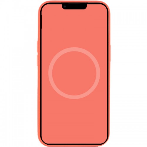 Чохол Silicone case (AAA) with Magsafe and Animation для Apple iPhone 13 (6.1") Рожевий / Pink Pomelo
