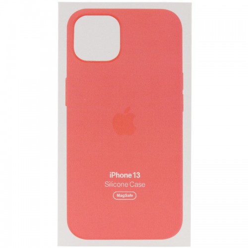Чохол Silicone case (AAA) with Magsafe and Animation для Apple iPhone 13 (6.1") Рожевий / Pink Pomelo
