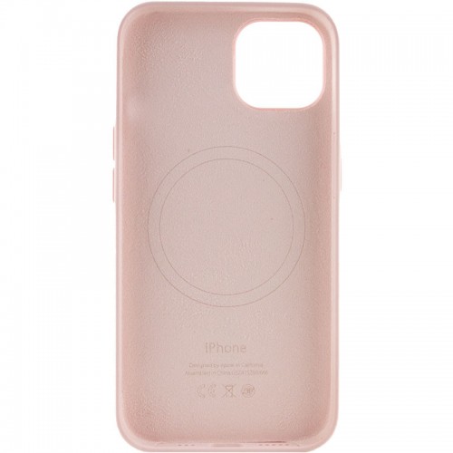 Чохол Silicone case (AAA) with Magsafe and Animation для Apple iPhone 13 (6.1") Рожевий / Chalk Pink