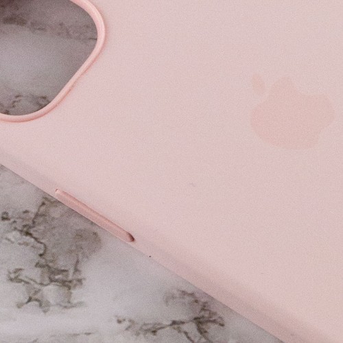 Чохол Silicone case (AAA) with Magsafe and Animation для Apple iPhone 13 (6.1") Рожевий / Chalk Pink