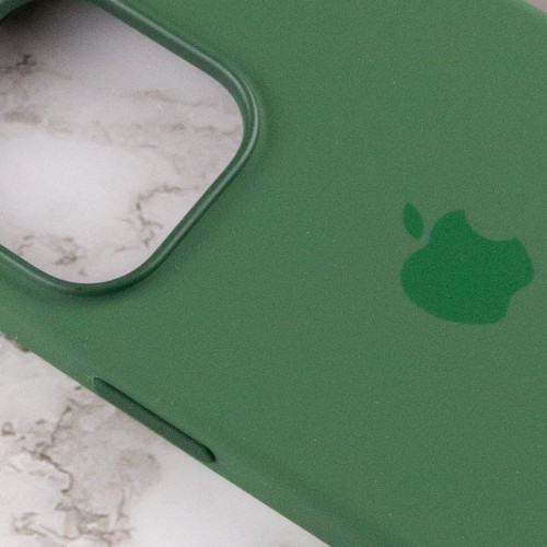 Чохол Silicone case (AAA) with Magsafe and Animation для Apple iPhone 13 Pro (6.1") Зелений / Clover