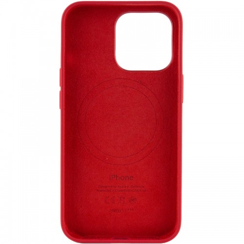 Чехол Silicone case (AAA) с Magsafe и анимацией для Apple iPhone 13 Pro (6.1") Красный / Red