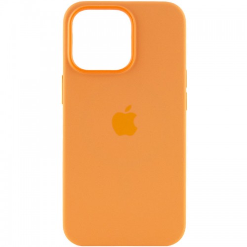 Чехол Silicone case (AAA) с Magsafe и анимацией для Apple iPhone 13 Pro (6.1") Оранжевый / Marigold