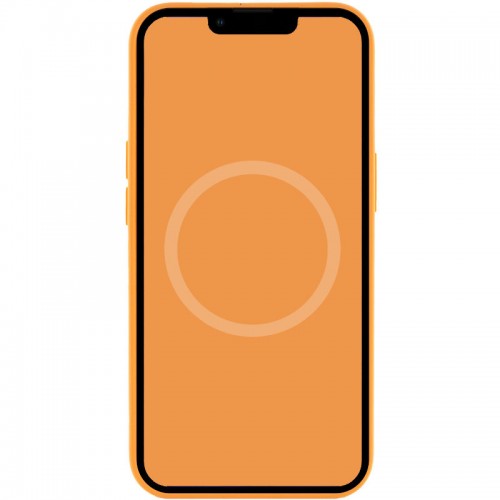 Чехол Silicone case (AAA) с Magsafe и анимацией для Apple iPhone 13 Pro (6.1") Оранжевый / Marigold