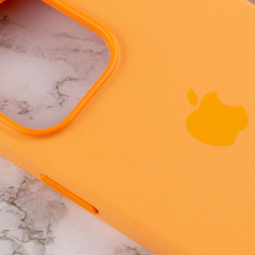 Чехол Silicone case (AAA) с Magsafe и анимацией для Apple iPhone 13 Pro (6.1") Оранжевый / Marigold