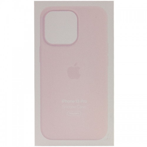 Чохол Silicone case (AAA) with Magsafe and Animation для Apple iPhone 13 Pro (6.1") Рожевий / Chalk Pink