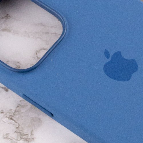 Чохол Silicone case (AAA) with Magsafe and Animation для Apple iPhone 13 Pro (6.1") Синій / Blue Jay