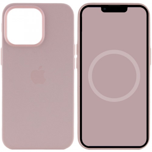 Чохол Silicone case (AAA) with Magsafe and Animation для Apple iPhone 13 Pro Max (6.7") Рожевий / Chalk Pink