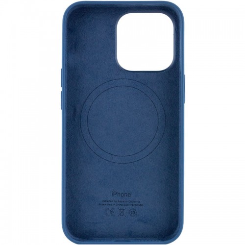 Чохол Silicone case (AAA) with Magsafe and Animation для Apple iPhone 13 Pro Max (6.7") Синій / Blue Jay