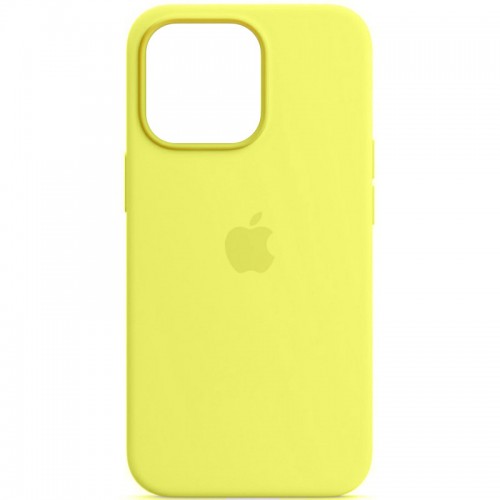 Чохол Silicone case (AAA) with Magsafe and Animation для Apple iPhone 13 Pro Max (6.7") Жовтий / Lemon Zest