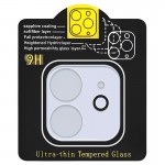 Захисне скло на камеру Full Block (тех.пак) для Apple iPhone 12 (6.1") Прозорий