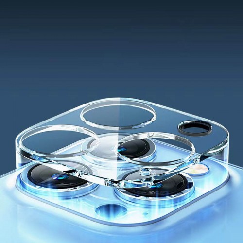 Защитное стекло на камеру Full Block (тех.пак) для Apple iPhone 12 Pro (6.1") Прозрачное