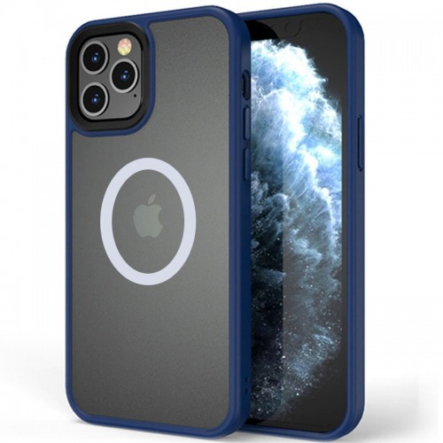 Чехол TPU+PC Metal Buttons с MagSafe для Apple iPhone 13 Pro Max (6,7") Синий