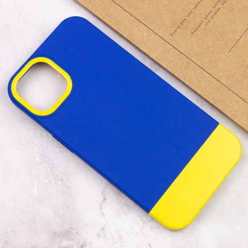 Чохол TPU+PC Bichromatic для Apple iPhone 13 (6.1") Navy Blue / Yellow