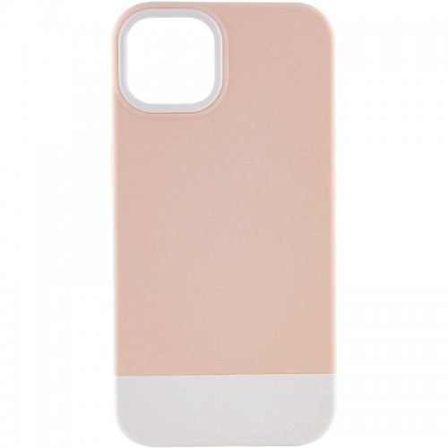 Чохол TPU+PC Bichromatic для Apple iPhone 13 (6.1") Grey-beige / White