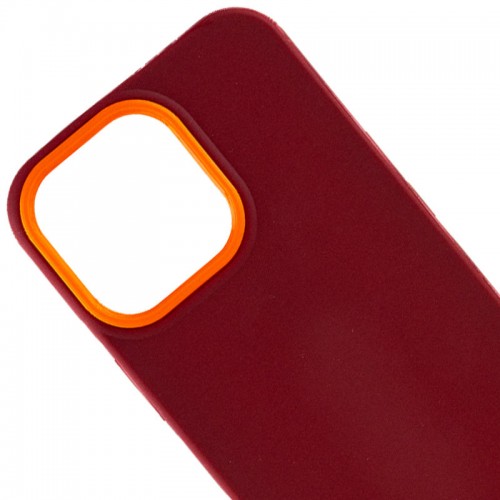 Чохол TPU+PC Bichromatic для Apple iPhone 13 Pro (6.1") Brown burgundy / Orange