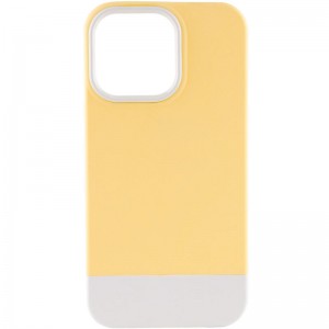 Чохол TPU+PC Bichromatic для Apple iPhone 13 Pro (6.1") Creamy-yellow / White