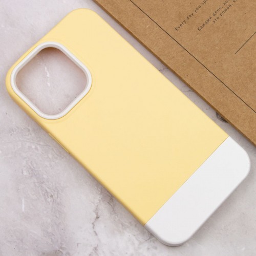 Чохол TPU+PC Bichromatic для Apple iPhone 13 Pro (6.1") Creamy-yellow / White