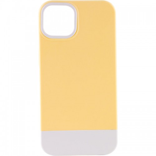 Чохол TPU+PC Bichromatic для Apple iPhone 12 Pro Max (6.7") Creamy-yellow / White