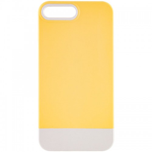 Чохол TPU+PC Bichromatic для Apple iPhone 7 plus / 8 plus (5.5") Creamy-yellow / White