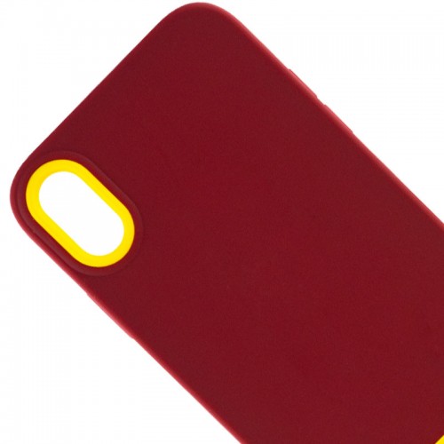 Чохол TPU+PC Bichromatic для Apple iPhone X / XS (5.8") Brown burgundy / Yellow