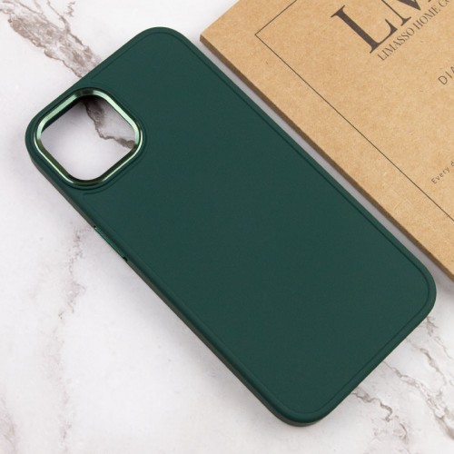 TPU чехол Bonbon Metal Style для Apple iPhone 12 Pro / 12 (6.1") Зелёный / Pine green